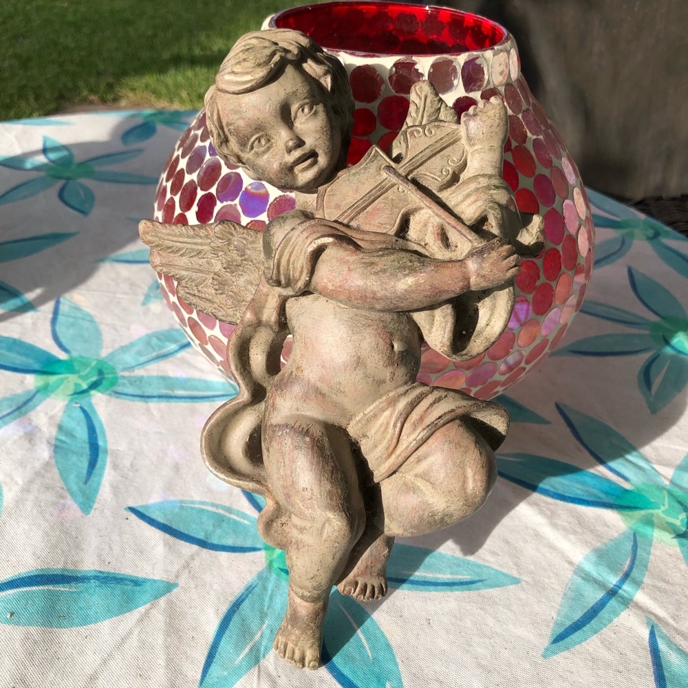Cherub playing the Violin Wall Hanging 7”